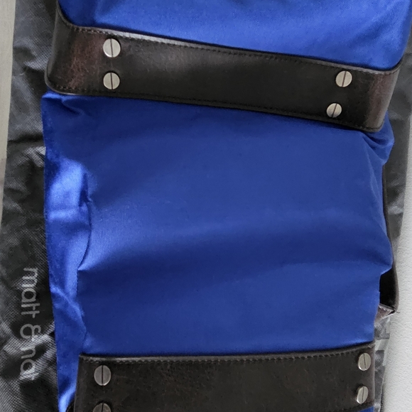 🔥SALE- Matt & Nat Cobalt Blue and Brown Utility Bag - Picture 8 of 16